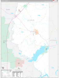 La SalleParish (County), LA Wall Map Premium Style 2023
